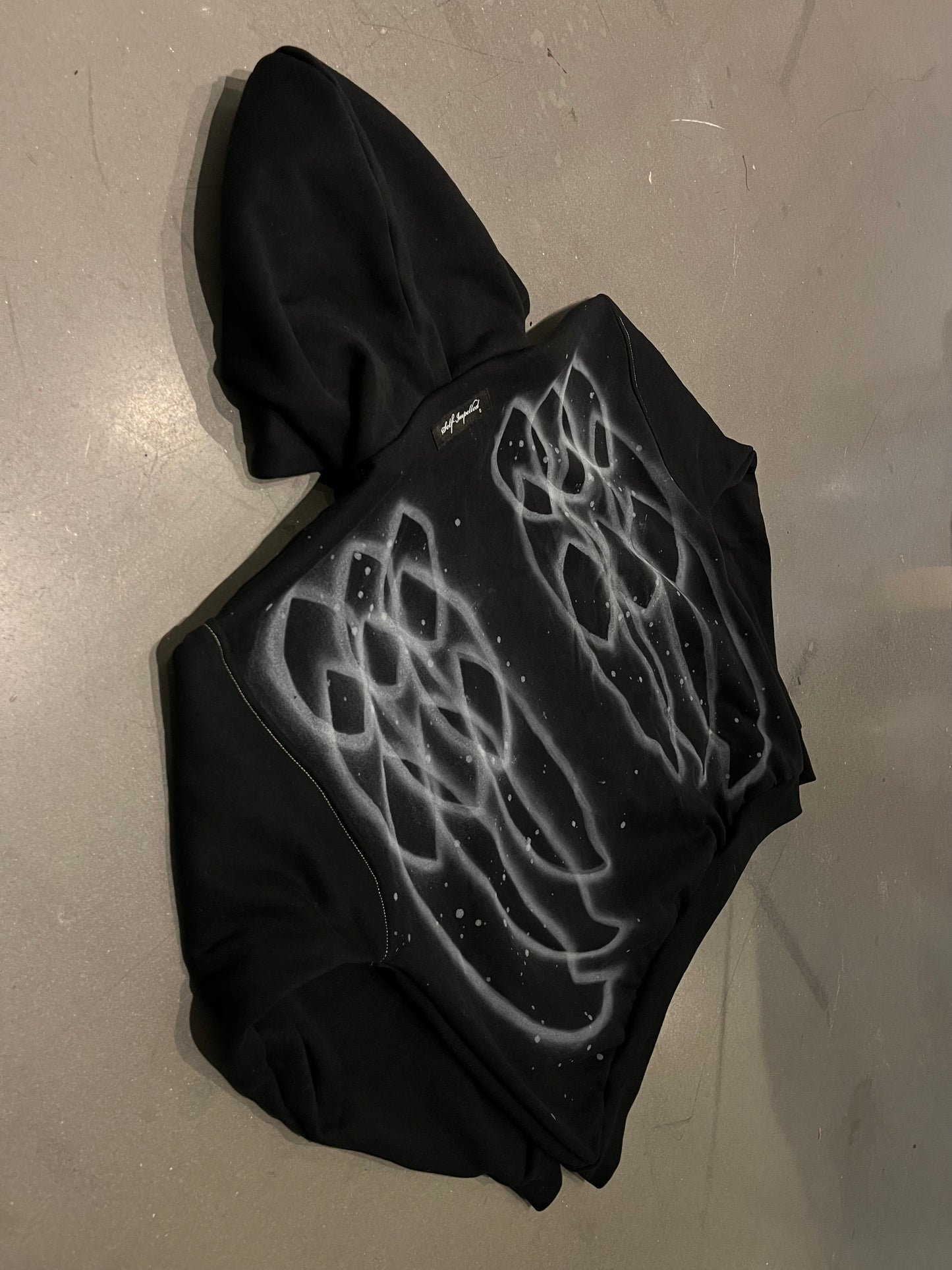 Black Airbrush Freedom Wings Hoodie.