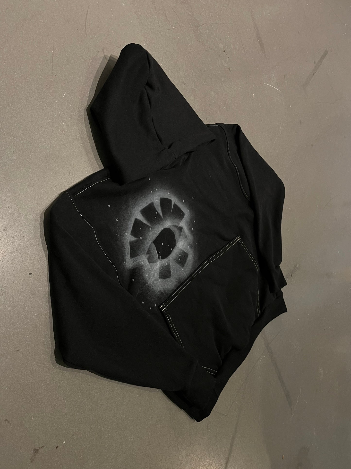 Black Airbrush Freedom Wings Hoodie.