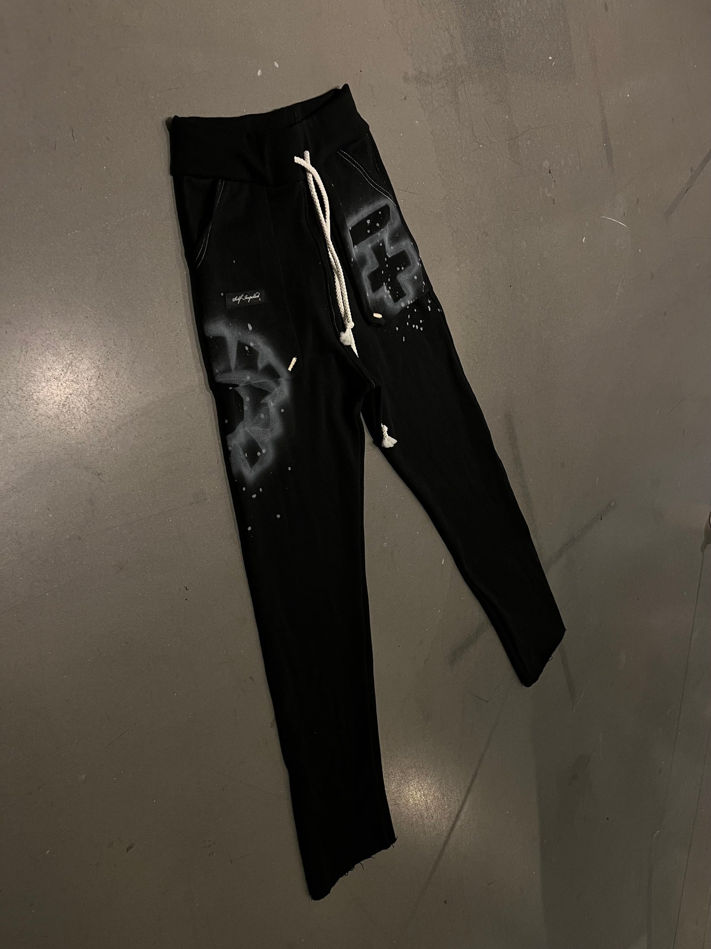 Black Airbrush Balance Sweatpants